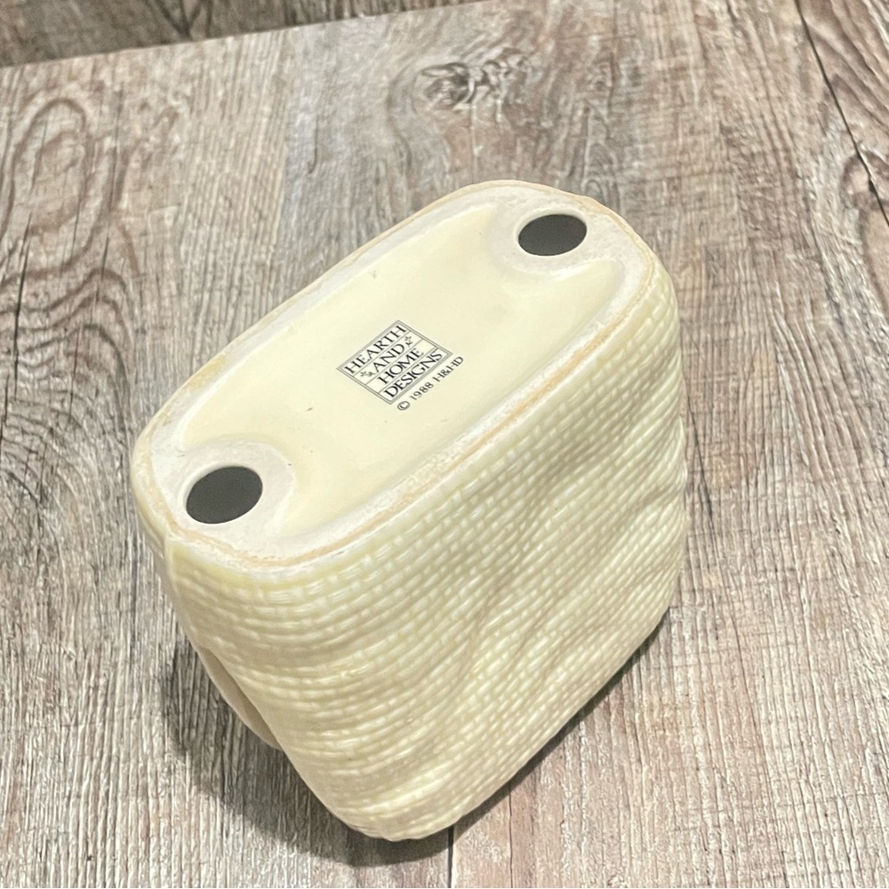 Rustic Cream Ceramic Canister Set with Vintage Labels - Picture 5 of 10